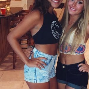 Pacsun LA hearts cropped halter top